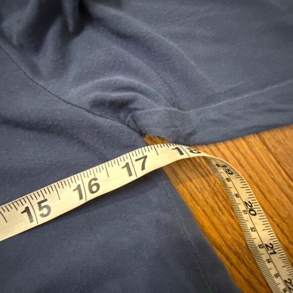 Joan Vass Studio navy blue cowl neck tunic blouse M - Picture 6 of 8